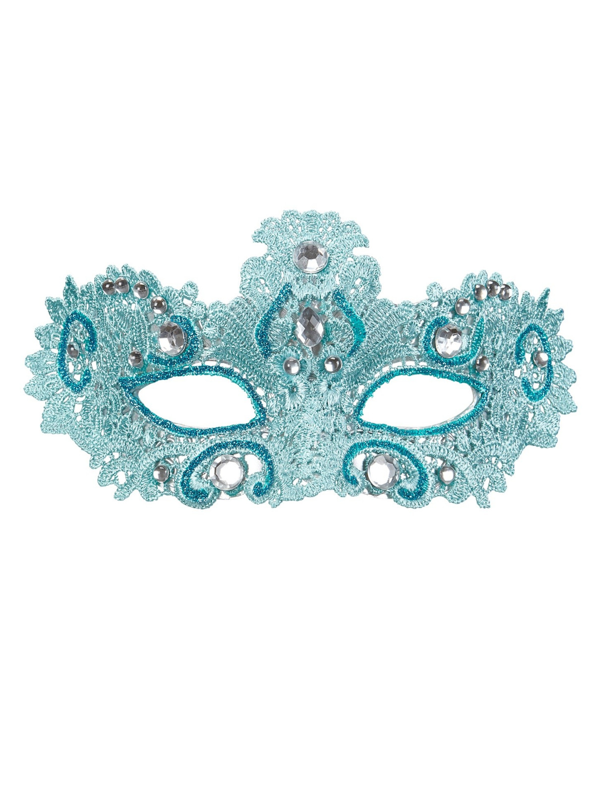 Helesinine pitsist mask kalliskividega | Maskeraad
