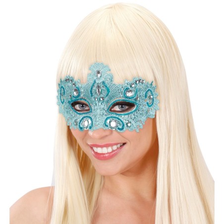 Helesinine pitsist mask kalliskividega | Maskeraad