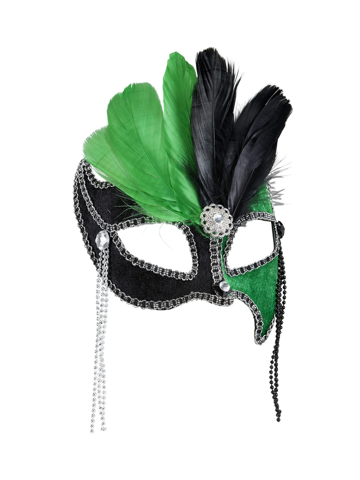 Must/roheline suurejooneline mask | Maskeraad