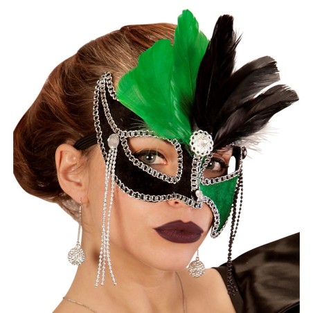 Must/roheline suurejooneline mask | Maskeraad