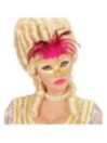 Kuldne roosa kuninglik mask sulgedega | Maskeraad