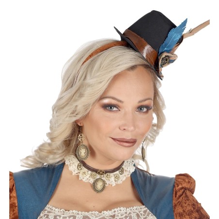 Steampunk pitina choker & cameo kõrvarõngad