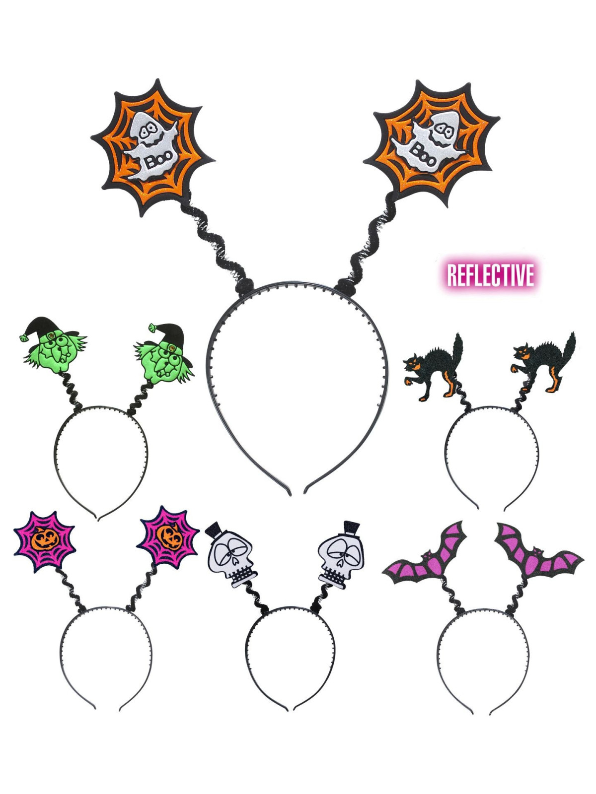 Peegeldav Halloweeni peakopper 6 Styles Ass.