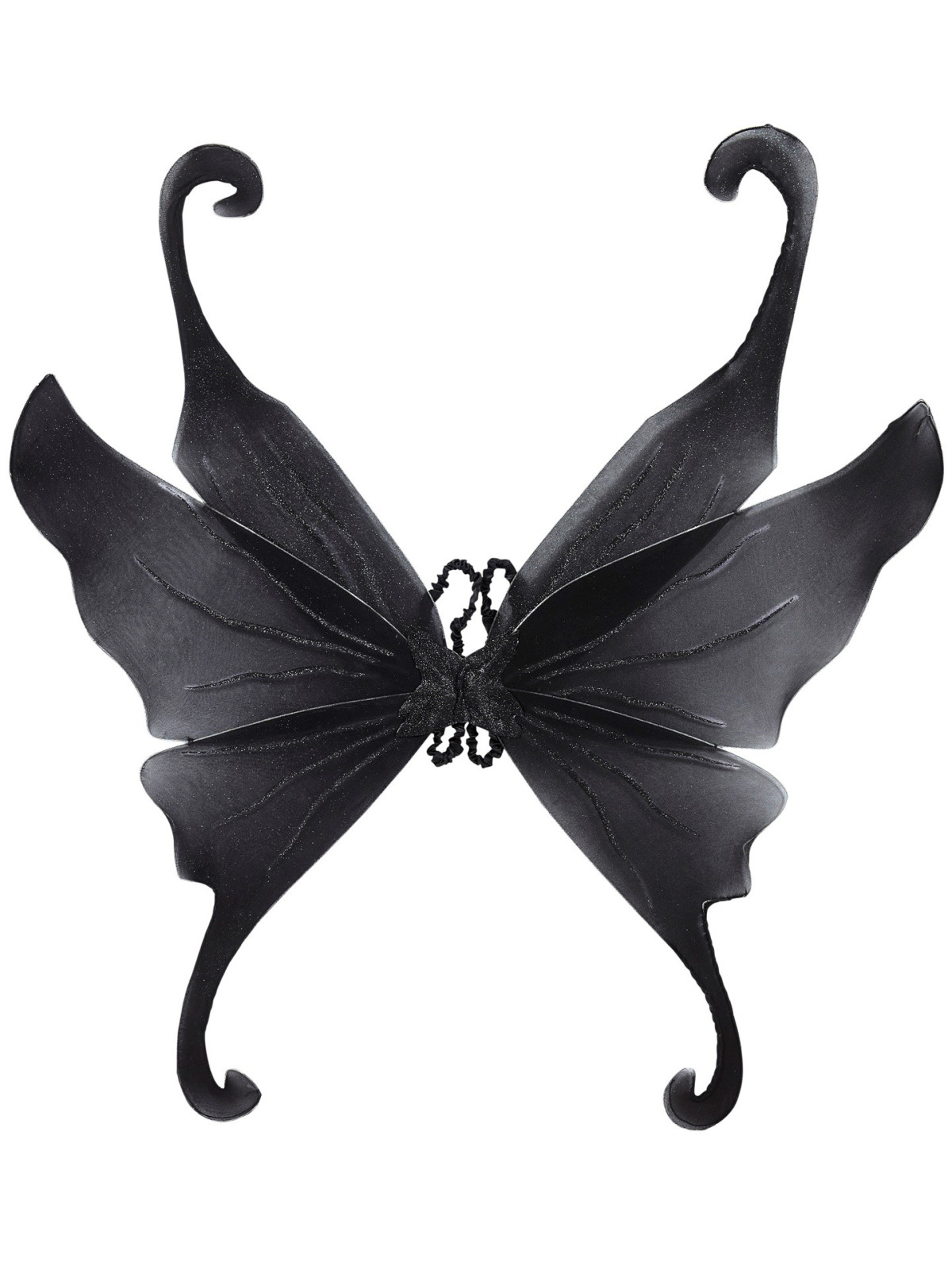 Mustad glitter tiivad 95x110 cm | Maskeraad